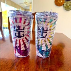 2 Royal Caribbean Coca-Cola refill cups BRAND NEW